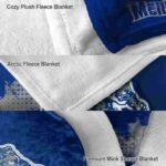 memphis tigers grunge texture blue blanket best selling