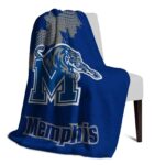 memphis tigers grunge texture blue blanket best selling