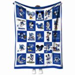 memphis tigers mickey minnie blue white blanket best selling