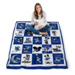 memphis tigers mickey minnie blue white blanket best selling