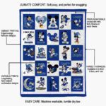 memphis tigers mickey minnie blue white blanket best selling