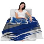 memphis tigers paint streaks blue white blanket best selling