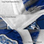 memphis tigers paint streaks blue white blanket best selling
