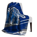 memphis tigers paint streaks blue white blanket best selling