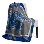 memphis tigers splatter effect blue blanket best selling