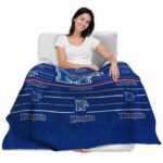 memphis tigers striped pattern blue blanket best selling