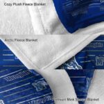 memphis tigers striped pattern blue blanket best selling