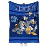 memphis tigers three musketeers blue blanket best selling