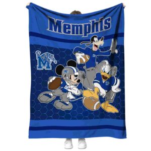 memphis tigers three musketeers blue blanket best selling