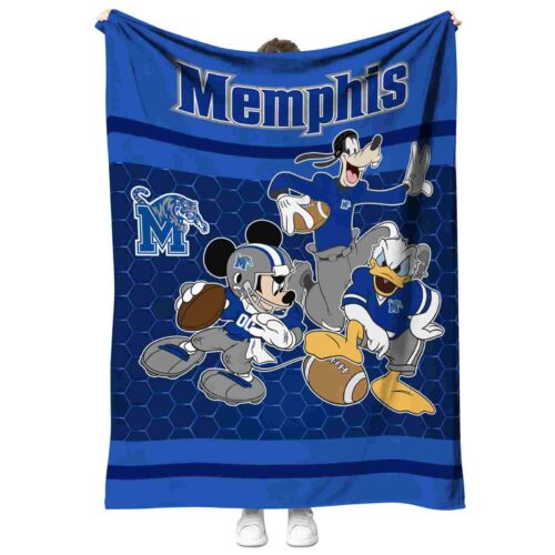 memphis tigers three musketeers blue blanket best selling