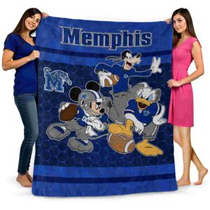 memphis tigers three musketeers blue blanket fashion forward