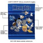 memphis tigers three musketeers blue blanket best selling