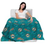 miami dolphins diehard fans aqua blanket best selling