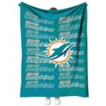 miami dolphins fan pride aqua blanket best selling