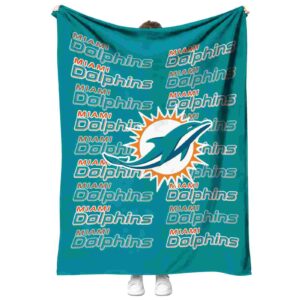 miami dolphins fan pride aqua blanket best selling