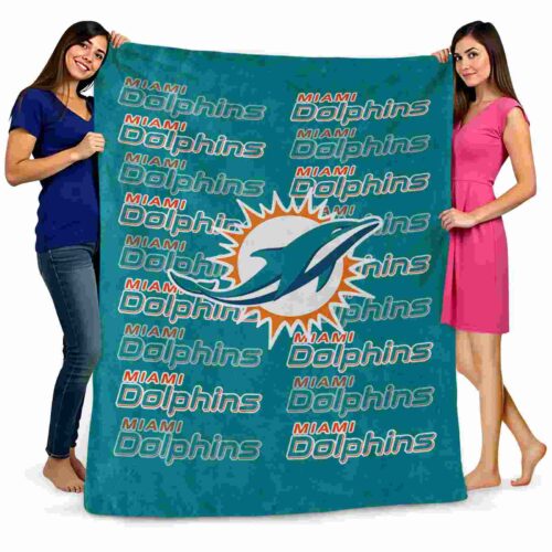 miami dolphins fan pride aqua blanket fashion forward