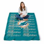 miami dolphins fan pride aqua blanket best selling