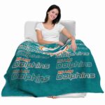 miami dolphins fan pride aqua blanket best selling