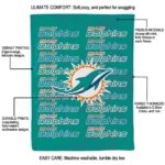 miami dolphins fan pride aqua blanket best selling