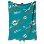 miami dolphins fan spirit aqua blanket best selling