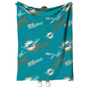 miami dolphins fan spirit aqua blanket best selling