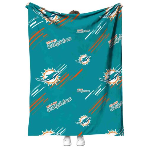 miami dolphins fan spirit aqua blanket best selling