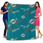 miami dolphins fan spirit aqua blanket best selling