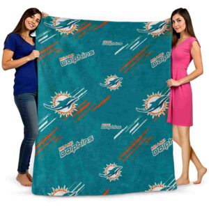 miami dolphins fan spirit aqua blanket fashion forward