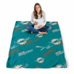 miami dolphins fan spirit aqua blanket best selling