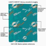 miami dolphins fan spirit aqua blanket best selling