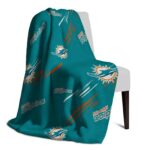 miami dolphins fan spirit aqua blanket best selling