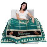 miami dolphins football field aqua blanket best selling