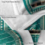 miami dolphins football field aqua blanket best selling