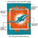 miami dolphins splatter effect aqua blanket best selling