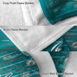 miami dolphins striped pattern aqua blanket best selling