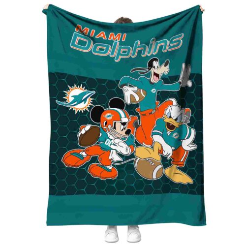 miami dolphins three musketeers aqua blanket best selling