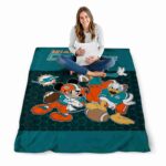 miami dolphins three musketeers aqua blanket best selling