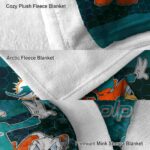 miami dolphins three musketeers aqua blanket best selling