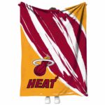 miami heat brushstrokes red white blanket best selling