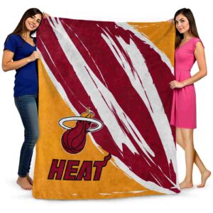 miami heat brushstrokes red white blanket fashion forward