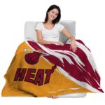 miami heat brushstrokes red white blanket latest model