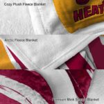 miami heat brushstrokes red white blanket premium grade