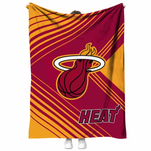 miami heat diagonal stripes red blanket best selling