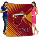 miami heat diagonal stripes red blanket fashion forward