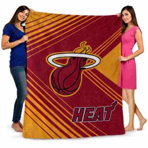 miami heat diagonal stripes red blanket fashion forward