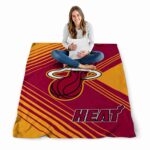 miami heat diagonal stripes red blanket high quality