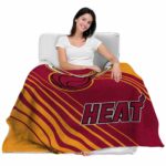 miami heat diagonal stripes red blanket latest model