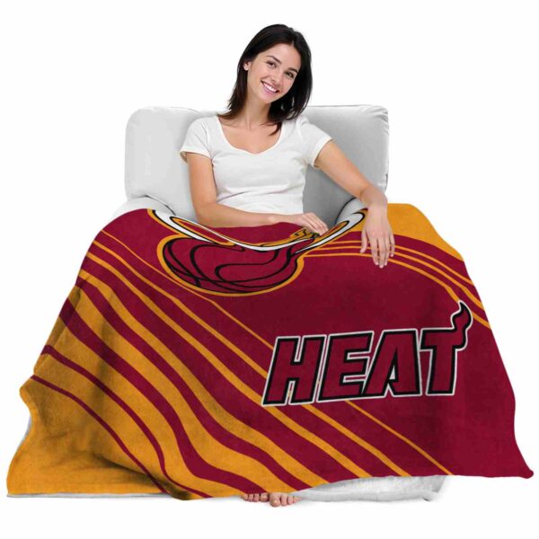 miami heat diagonal stripes red blanket latest model
