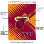 miami heat diagonal stripes red blanket new arrival