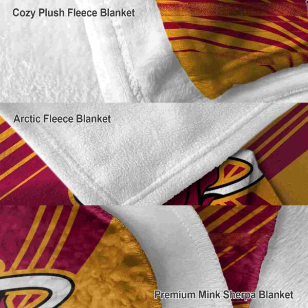 miami heat diagonal stripes red blanket premium grade